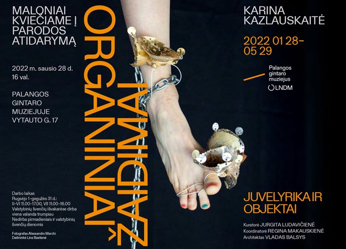 Palangos gintaro muziejuje  – juvelyrės Karinos Kazlauskaitės paroda "Organiniai žaidimai....