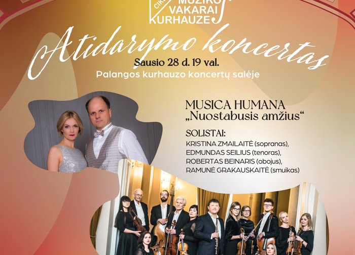 Koncertų ciklo „Muzikos vakarai kurhauze“ atidarymo koncertas su kameriniu ansambliu „Musica Humana“