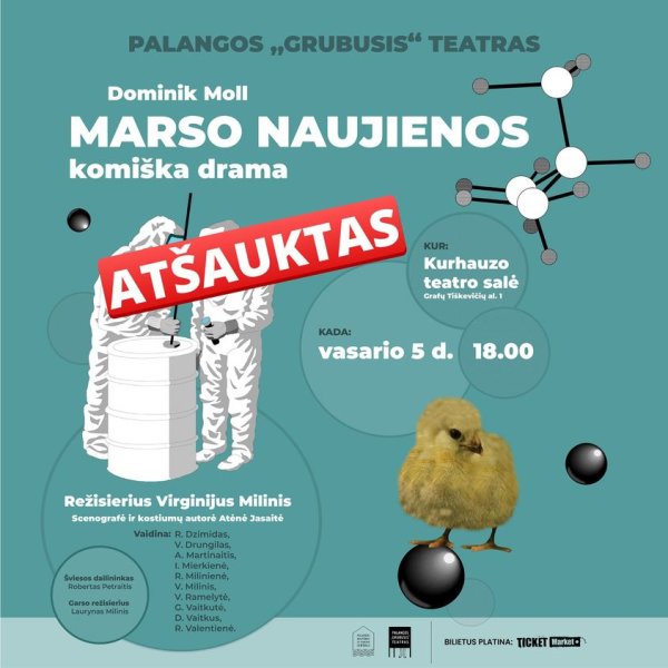 Atšaukiamas spektaklis "Marso naujienos" 