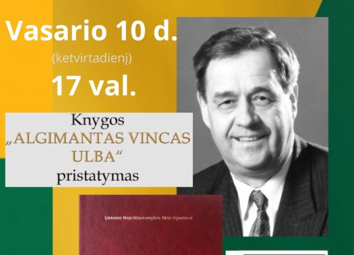 Knygos "Algimantas Vincas Ulba" pristatymas
