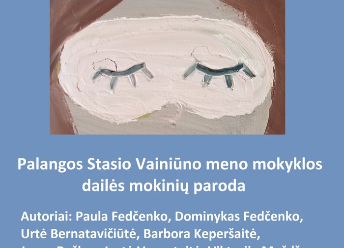 Palangos Stasio Vainiūno meno mokyklos dailės skyriaus mokinių paroda bibliotekoje