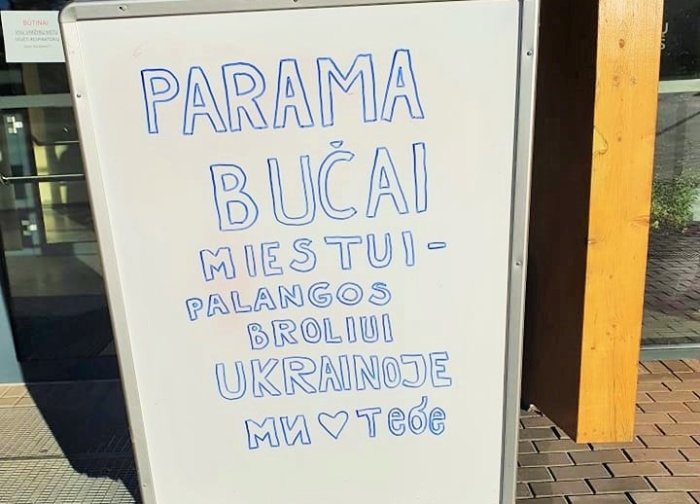 Tęsiamas paramos maisto produktais rinkimas nuo karo kenčiantiems Palangos miesto-partnerio Bučos...