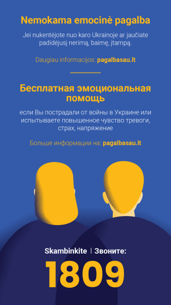  Emocinę paramą galės gauti daugiau nuo karo nukentėjusių ukrainiečių