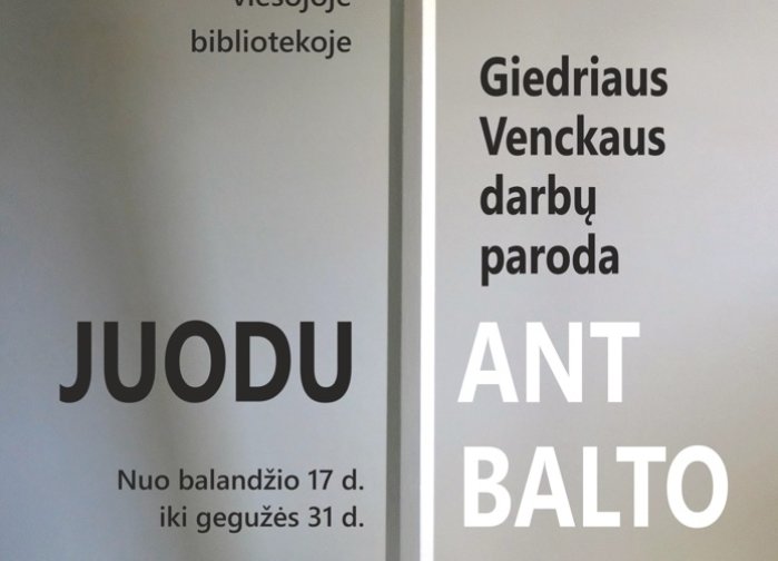 Palangos miesto viešojoje bibliotekoje – Giedriaus Venckaus darbų paroda ,,Juodu ant balto”