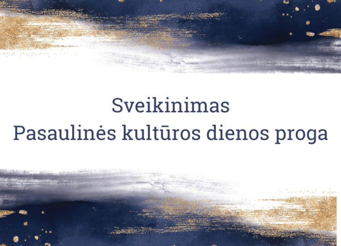 Palangos miesto savivaldybės administracijos Kultūros skyriaus sveikinimas 