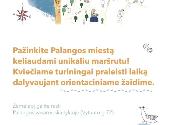 Orientacinis žaidimas turiningam laisvalaikiui Palangoje 