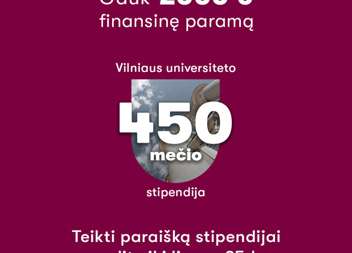 Vilniaus universitete įsteigta stipendija finansinių sunkumų turintiems studentams