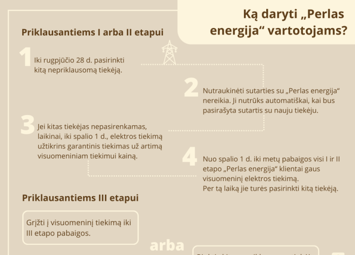 Aktuali informacija „Perlas energija“ vartotojams