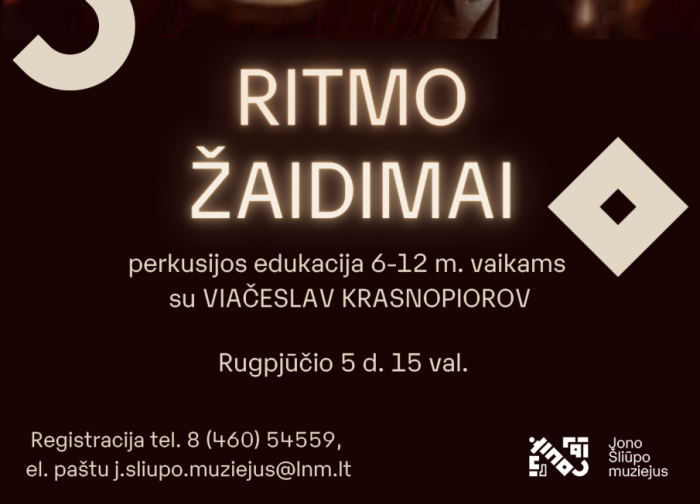 Perkusijos ritmo edukacija Jono Šliūpo muziejuje 