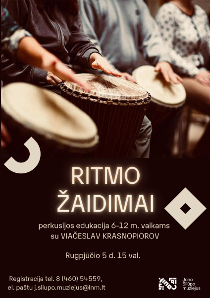 Perkusijos ritmo edukacija Jono Šliūpo muziejuje 