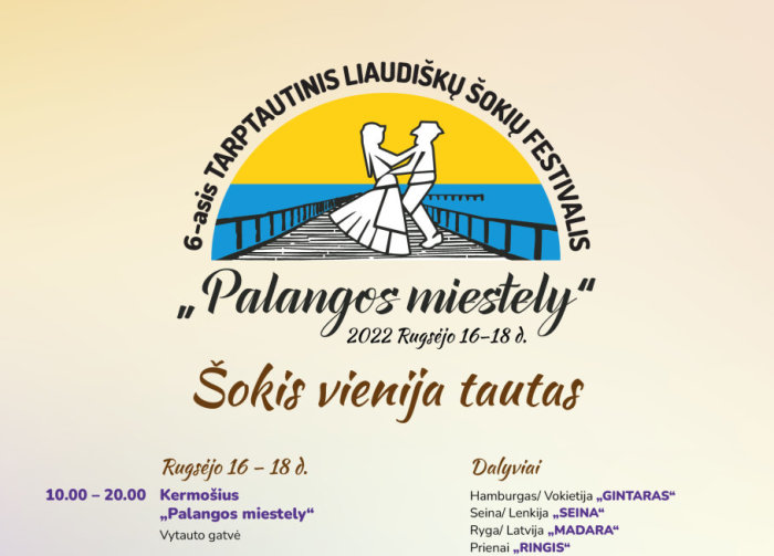 Savaitgalį kurortą nuspalvins tarptautinis liaudiškų šokių festivalis “Palangos miestely”