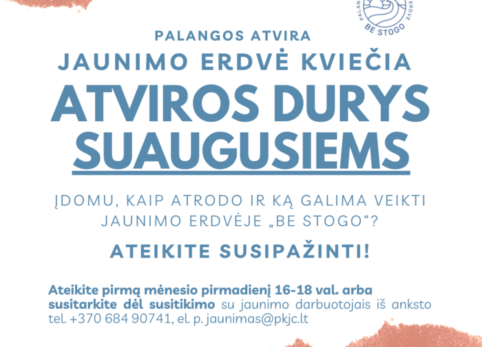 Jaunimo erdvė „Be stogo“ kviečia į atvirų durų dieną suaugusiems