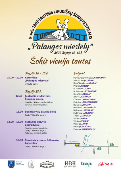 Savaitgalį kurortą nuspalvins tarptautinis liaudiškų šokių festivalis “Palangos miestely”