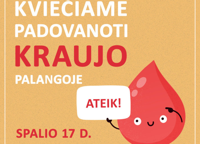 Spalio 17 d. Savivaldybėje – kraujo donorystės akcija