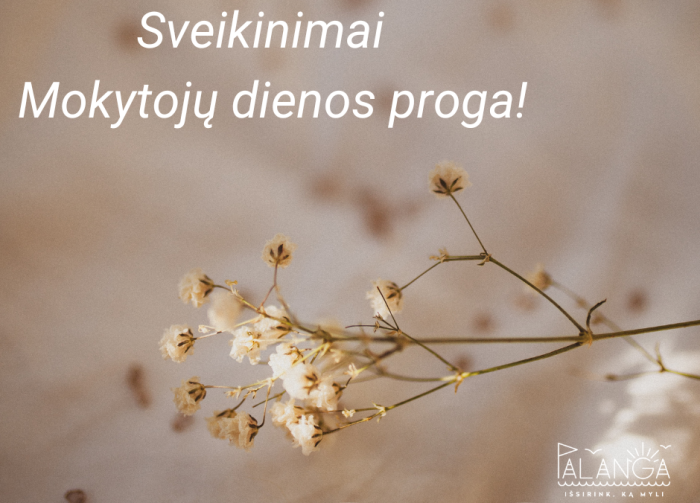 Palangos mero Šarūno Vaitkaus sveikinimas Mokytojų dienos proga