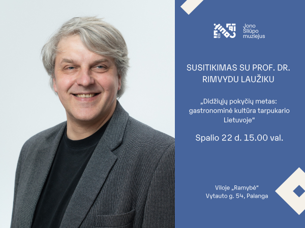 Susitikimas su prof. dr. Rimvydu Laužiku „Didžiųjų pokyčių metas: gastronominė kultūra tarpukario...