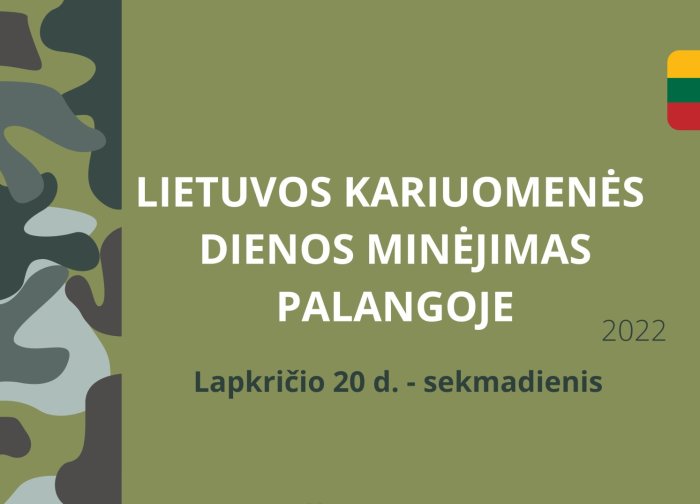 Lapkričio 20 d. - Lietuvos kariuomenės dienos minėjimas Palangoje
