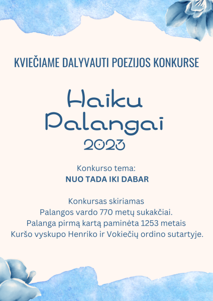 Palangos kurorto muziejus kviečia dalyvauti 