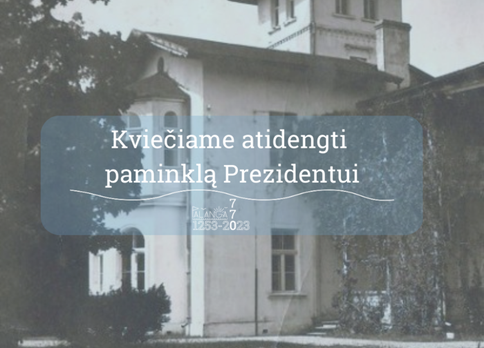 Vasario 28 d. Palangoje bus atidengiamas paminklas Prezidentui Antanui Smetonai