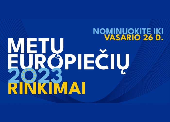Visuomenė kviečiama nominuoti 2023-ųjų „Metų Europiečius”