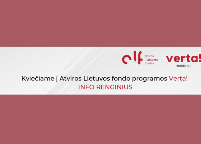 Kviečiame nevyriausybinių organizacijų atstovus į informacinį renginį apie programą regioninėms...