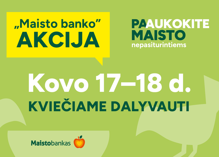 Jau šį penktadienį prasideda pavasarinė „Maisto banko“ akcija