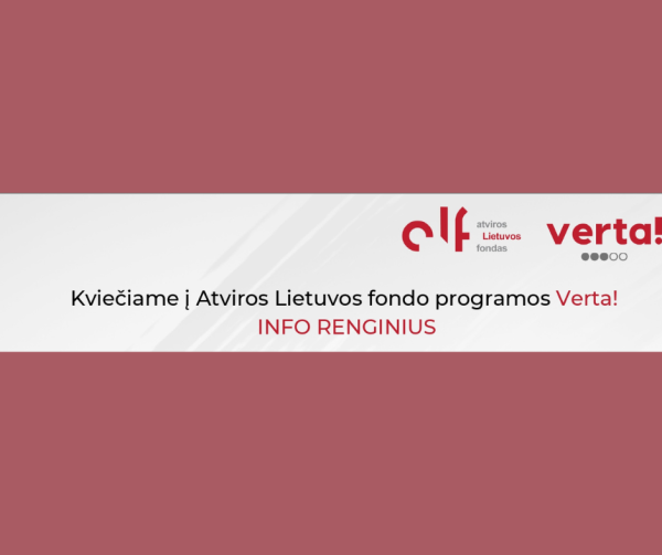 Kviečiame nevyriausybinių organizacijų atstovus į informacinį renginį apie programą regioninėms...