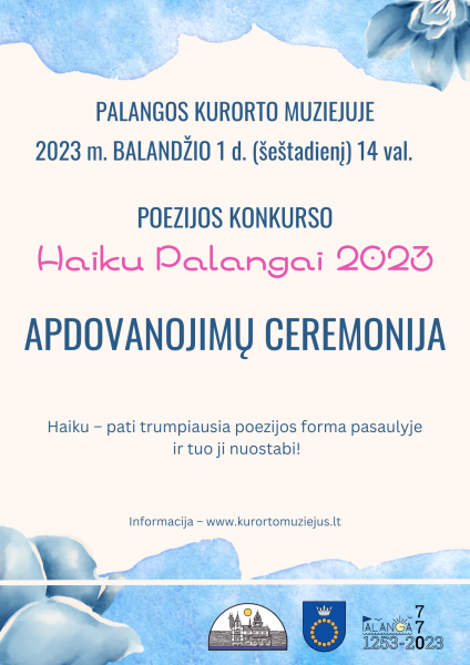 Visos Lietuvos haiku kūrėjai rinksis Palangoje