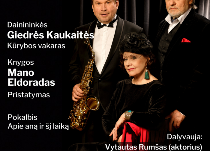 Balandžio 12 d. Palangos kurorto muziejuje - dainininkės Giedrės Kaukaitės kūrybos vakaras „Apie...