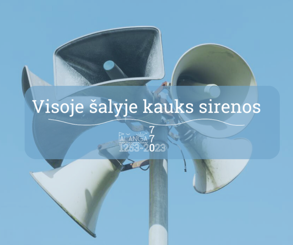  Balandžio 26 d. kauks sirenos - vyks gyventojų perspėjimo ir informavimo sistemos patikrinimas 