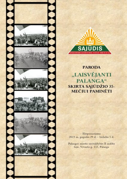 Gegužės 29 d.- birželio 5 d. Savivaldybėje bus pristatoma paroda „Laisvėjanti Palanga“, skirta...