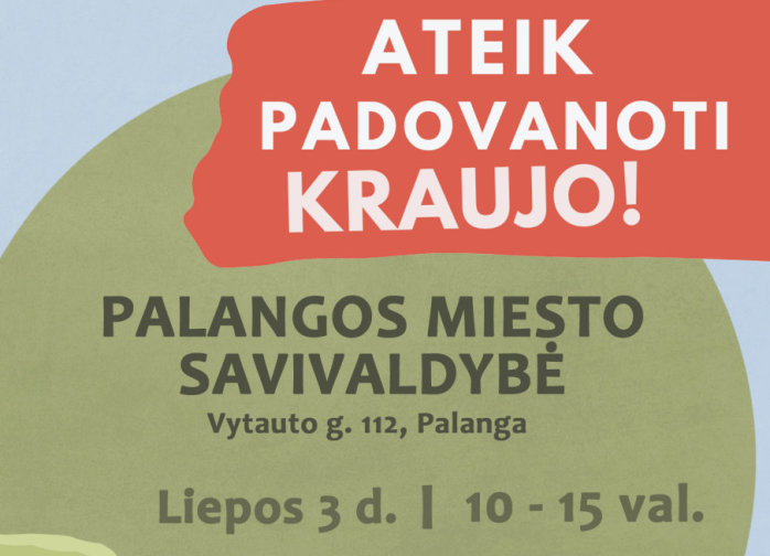 Liepos 3 d. Savivaldybėje vyks kraujo donorystės akcija