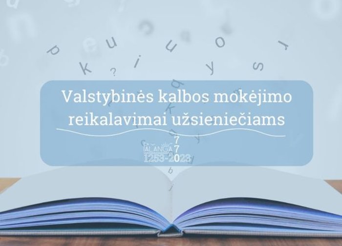 Valstybinės kalbos mokėjimo reikalavimai užsieniečiams