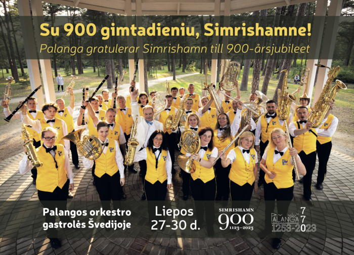 Palangos orkestras koncertais Švedijoje sveikins seniausią Palangos miestą partnerį -  Simrishamną