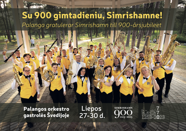 Palangos orkestras koncertais Švedijoje sveikins seniausią Palangos miestą partnerį -  Simrishamną
