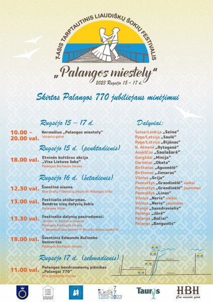 Rugsėjo 15-17 dienomis Palangoje šurmuliuos 7-tasis Tarptautinis liaudiškų šokių festivalis...
