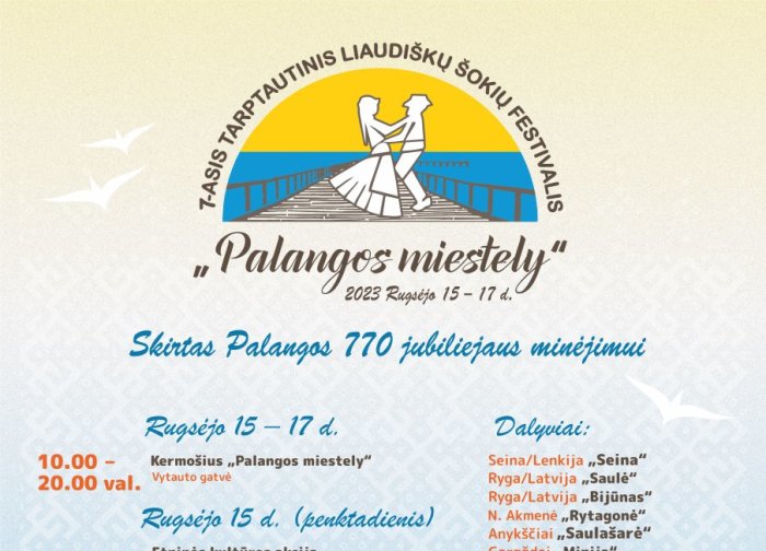Rugsėjo 15-17 dienomis kurorte mirgės bendruomeniškas ir spalvingas festivalis „Palangos miestely“