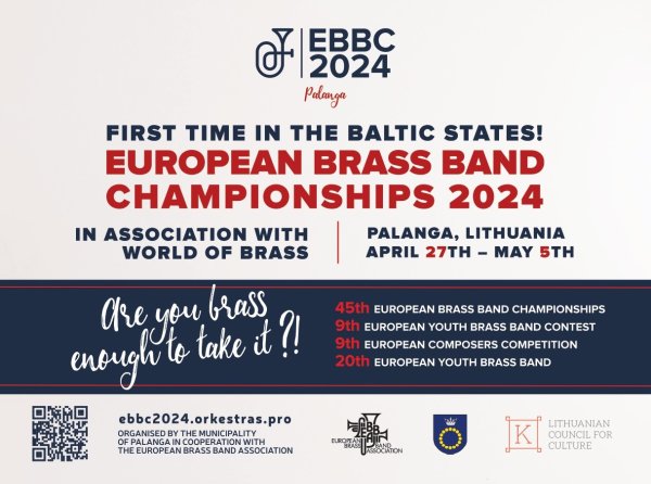 Pirmieji bilietai į Europos brasbendų čempionatą Palangoje - nuo gruodžio 1 d. 