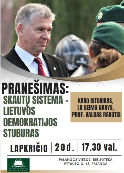 Palangos miesto viešojoje bibliotekoje vyks paskaita skautų tema 