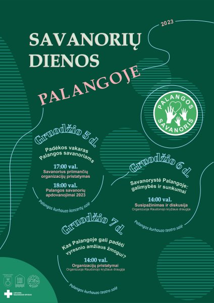 Gruodžio 5 d. Kurhauze - padėkos Palangos savanoriams vakaras