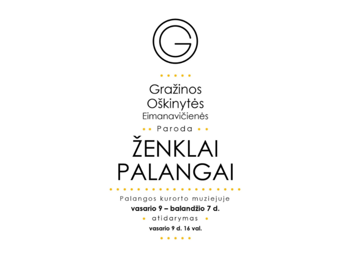 Palangos kurorto muziejuje vasario 9 d. atidaroma Gražinos Oškinytės-Eimanavičienės paroda...