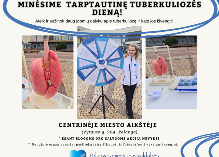 Kovo 22 d. Centrinėje miesto aikštėje minėsime Tarptautinę tuberkuliozės dieną
