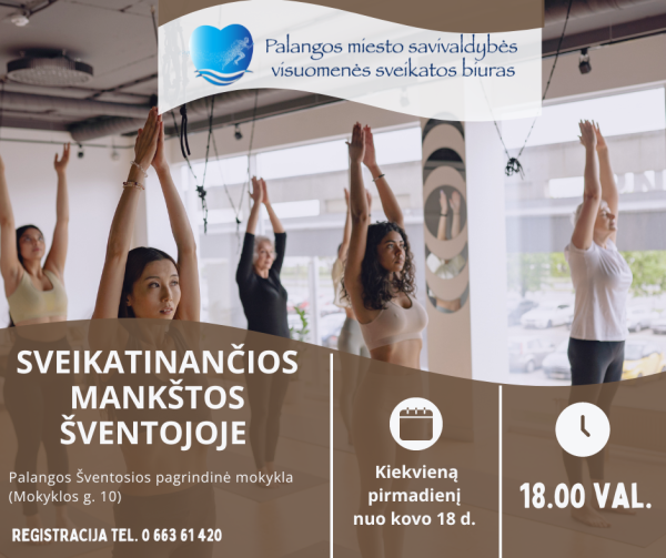 Šventosios gyventojai kviečiami į sveikatinančias mankštas