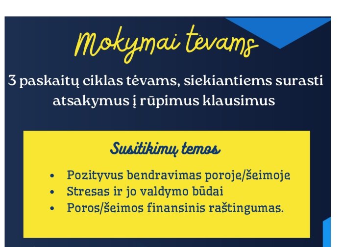 Palangos bendruomeniniai šeimos namai kviečia į nemokamų paskaitų ciklą
