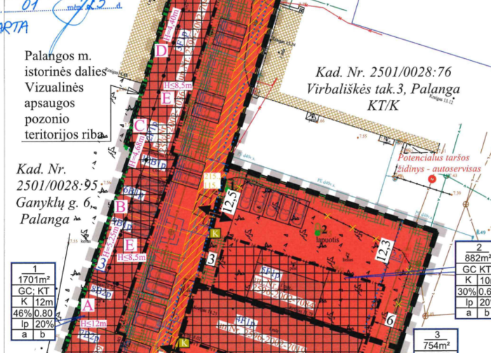 Pritarta Palangos miesto centrinės dalies detaliojo plano koregavimo žemės sklype, Pirties g. 4B,...