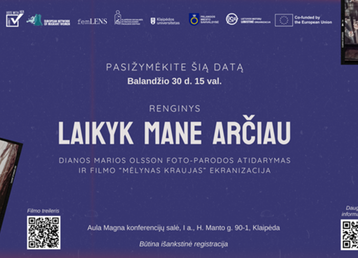 Kviečiame į D. M. Olsson foto-parodos atidarymą ir filmo "Mėlynas kraujas" ekranizaciją