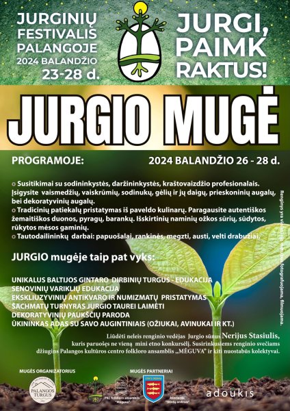 Balandžio 26 – 28 dienomis Palangoje šurmuliuos "Jurgio mugė 2024"
