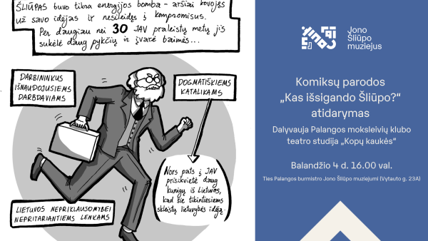 Jono Šliūpo muziejus kviečia į komiksų parodos, skirtos pirmajam Palangos burmistrui, atidarymą