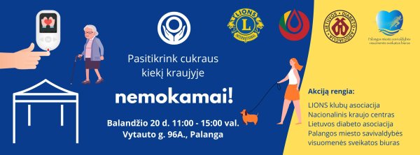 Gyventojai kviečiami nemokamai atlikti kraujo tyrimą, galintį užkirsti kelią cukriniam diabetui