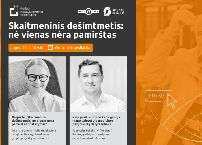 Projektas "Skaitmeninis dešimtmetis: nė vienas nėra pamirštas" kviečia į nuotolinę...